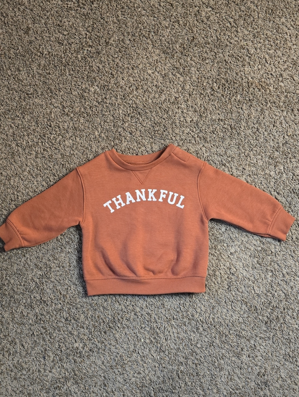 6 Month 'Thankful' Rust Crewneck Sweatshirt! PERFECT FOR FALL
